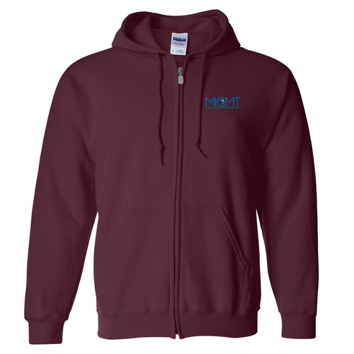 Gildan Full Zip Hooded Sweatshirt -- Maroon