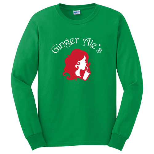 Gildan Ultra Cotton Longsleeve Basic T-Shirt -- Irish Green
