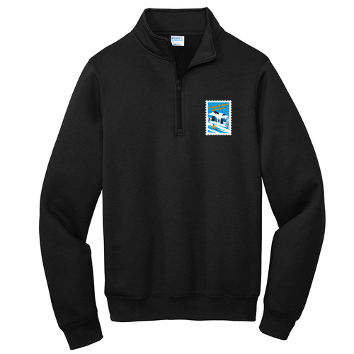 Port and Company Core Fleece Quarter-Zip Pullover Sweatshirt -- Jet Black