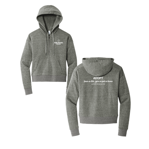 District Women's Perfect Tri-Fleece 1/2-Zip Pullover -- Heathered Charcoal