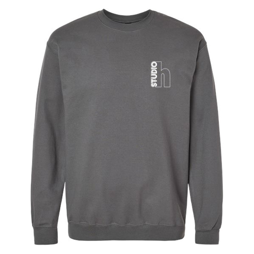 Gildan Adult Softstyle Fleece Crew Sweatshirt -- Charcoal