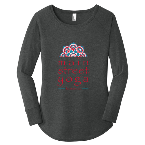 District Made Ladies Perfect Tri Long Sleeve Tunic -- Black Frost