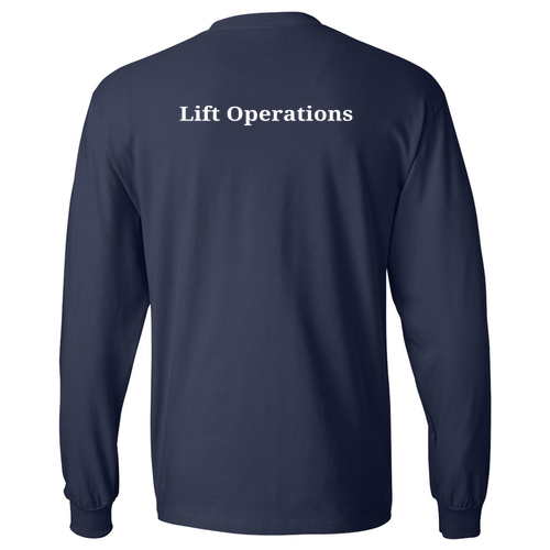 Hanes Beefy T Longsleeve T-Shirt -- Navy