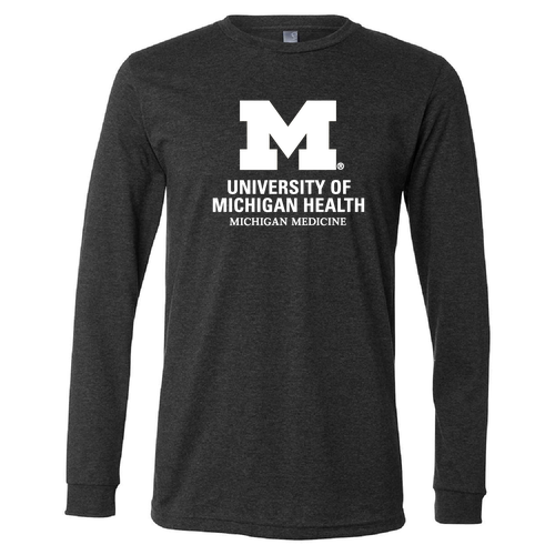 Bella+Canvas Unisex Heather Cvc Long Sleeve Tee- Heathers -- Dark Grey Heather