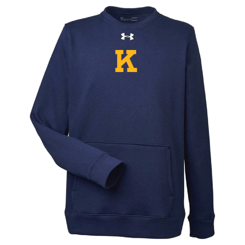 Under Armour Mens Hustle Fleece Crewneck Sweatshirt -- Midnight Navy