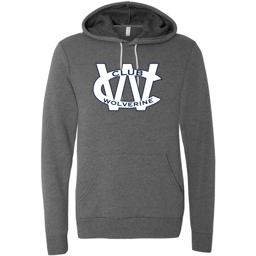 Men/Unisex Bella Canvas Soft Poly-Cotton Fleece Pullover Hooded Sweatshirt -- Deep Heather