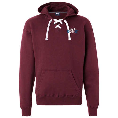 J America Sport Lace Hooded Sweatshirt -- Maroon