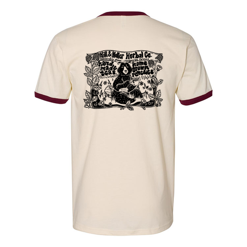 Next Level Unisex Fine Jersey Ringer Tee -- Natural / Maroon