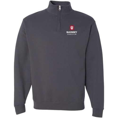 Jerzees 1/4 Zip Cadet Sweatshirt -- Charcoal Grey