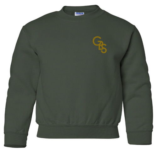 Youth Heavy Blend Crew Neck Sweatshirt -- Forest Green