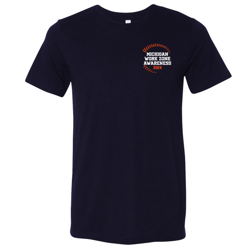 Mens/Unisex Bella Canvas Soft Fitted Triblend Short Sleeve T-Shirt -- Solid Navy Triblend