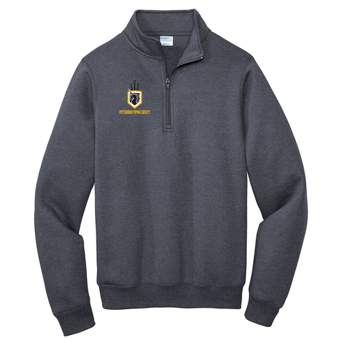 Fleece Quarter-Zip Pullover Sweatshirt -- Heather Navy