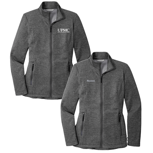 Port Authority Ladies Collective Striated Fleece Jacket -- Sterling Grey Heather