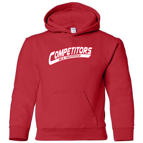Youth Gildan Heavy Blend Youth Hooded Sweatshirt -- Red