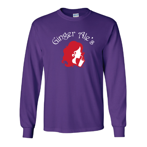Gildan Ultra Cotton Longsleeve Basic T-Shirt -- Purple