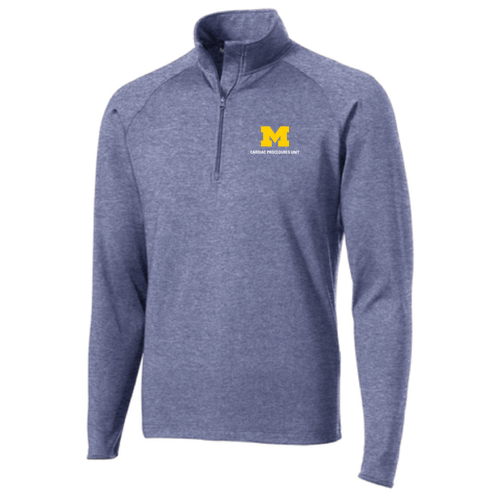Mens/Unisex Sport Tek Sport Wick Stretch Half Zip Pullover -- True Navy Heather