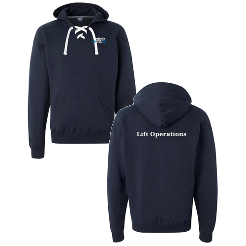 J America Sport Lace Hooded Sweatshirt -- Navy