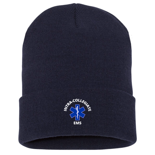 Yupoong Knit Hat with Cuff -- Navy