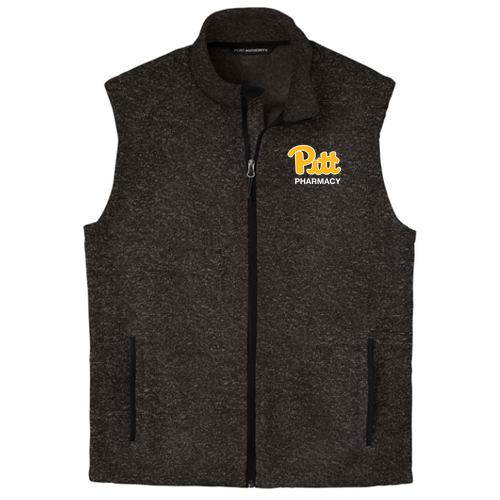 Port Authority Sweater Fleece Vest -- Black Heather