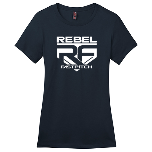 District Made Ladies Perfect Weight Crew Tee -- New Navy