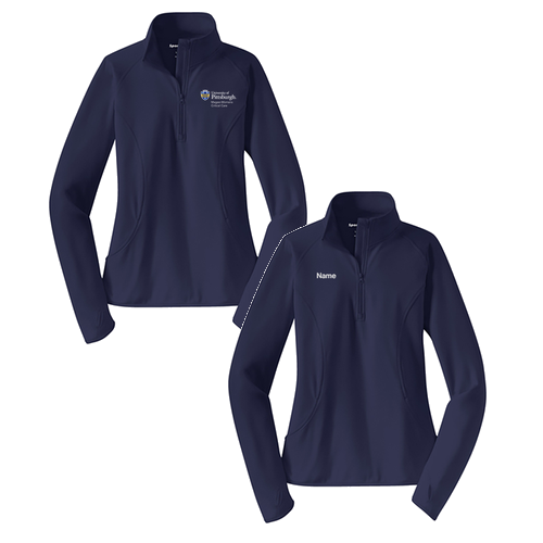 Sport Tek Ladies Sport Wick Stretch Half Zip Pullover -- True Navy