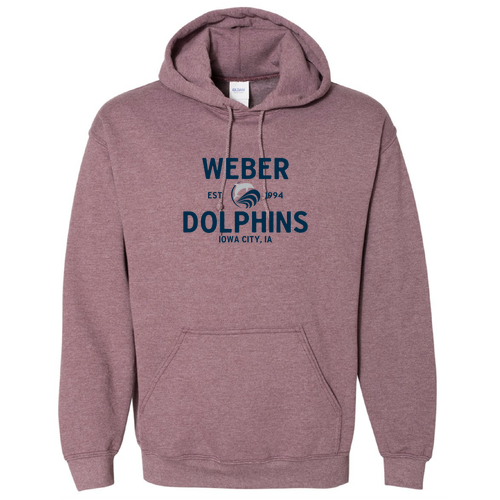 Gildan Heavy Blend Hooded Sweatshirt -- Heather Sport Dark Maroon