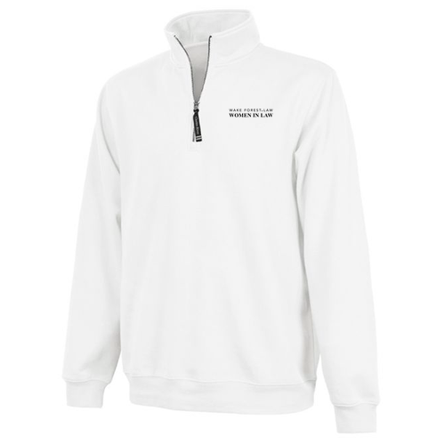 Charles River Crosswind Quarter Zip Sweatshirt -- White