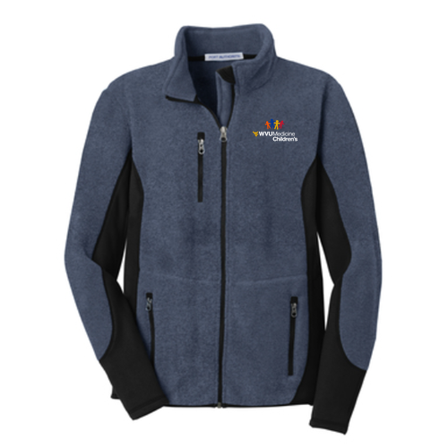 Port Authority R-Tek Pro Fleece Full Zip Jacket -- Navy Heather / Black