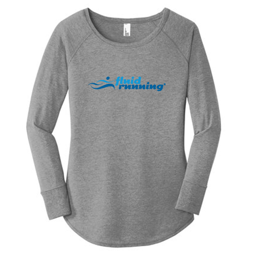 Ladies Perfect Tri Long Sleeve Tunic -- Grey Frost