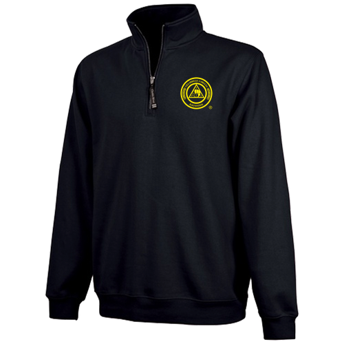Charles River Crosswind Quarter Zip Sweatshirt -- Black