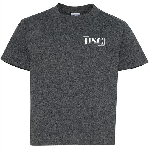 Jerzees Youth 50/50 Heavyweight T-Shirt -- Black Heather