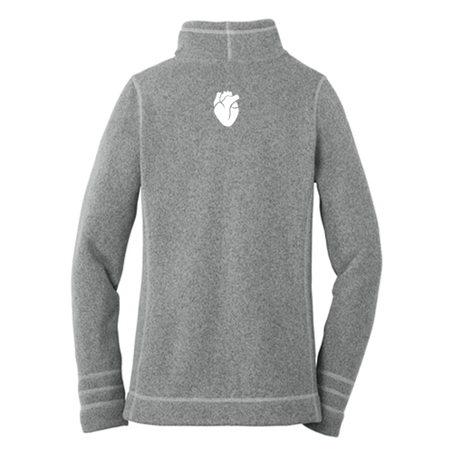 The North Face Ladies Sweater Fleece Jacket -- Medium Grey Heather
