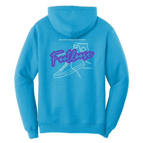 Port and Company Core Fleece Pullover Hooded Sweatshirt -- Neon Blue