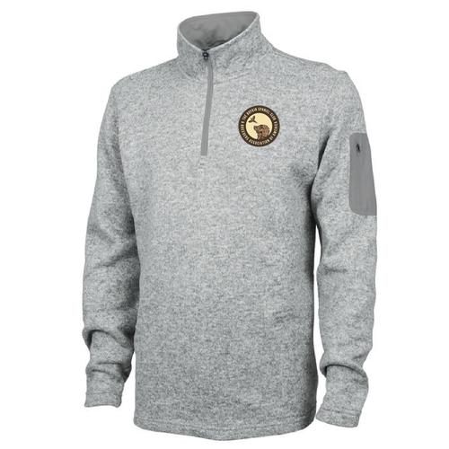 Charles River Mens/Unisex Heathered Fleece Pullover -- Light Grey Heather