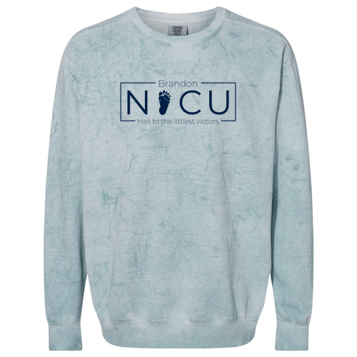 Men/Unisex Comfort Colors Soft Color Blast Crewneck Sweatshirt -- Ocean