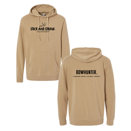 Independent Trading Co. Midweight Pigment-Dyed Hooded Sweatshirt -- Pigment Sandstone