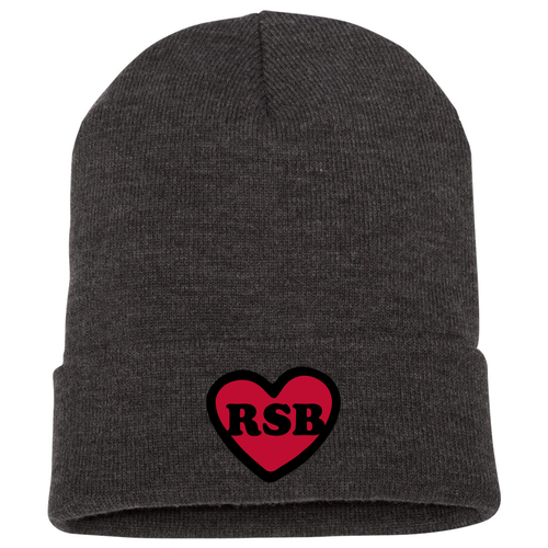 Yupoong Knit Hat with Cuff -- Dark Grey