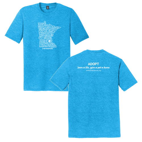 District Made Mens Perfect Tri Crew Tee Turquoise Frost: Novelty Design