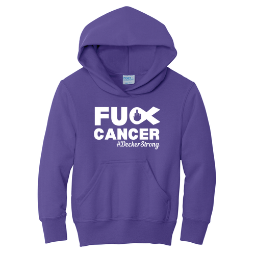 Port and Company Youth Pullover Hooded Sweatshirt -- Purple