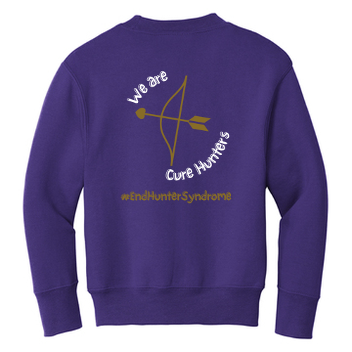 Youth Port and Company Crewneck Sweatshirt -- Purple