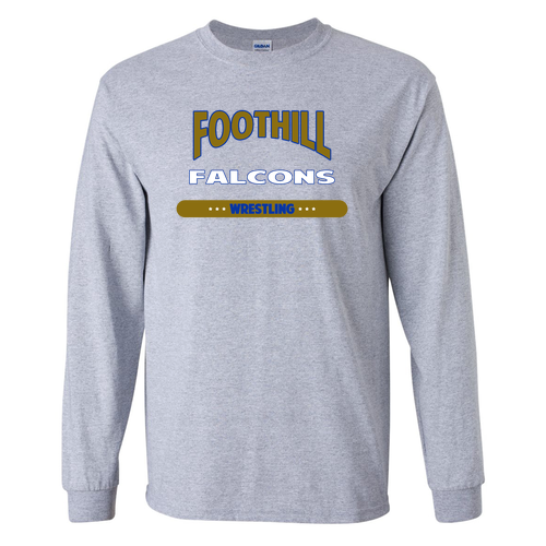 Gildan Ultra Cotton Longsleeve Basic T-Shirt -- Sport Grey