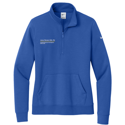 Nike Ladies Club Fleece Sleeve Swoosh 1/2 Zip -- Game Royal