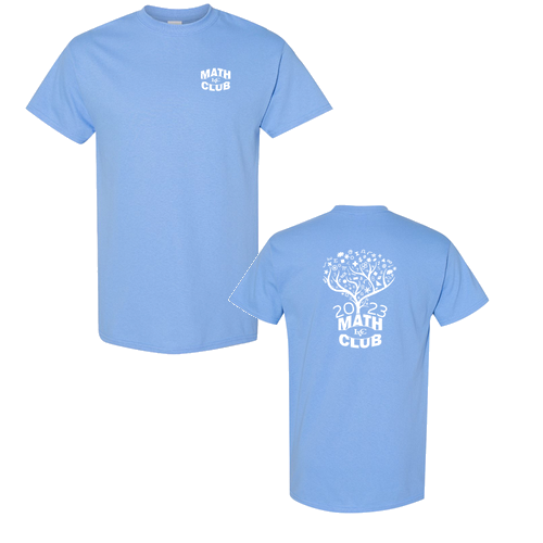 LVC Math Club Cotton T-Shirt -- Carolina Blue