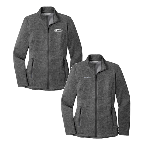 Port Authority Ladies Collective Striated Fleece Jacket -- Sterling Grey Heather