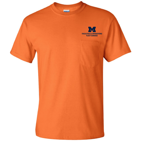 Men/Unisex Gildan Ultra Cotton T-Shirt with Pocket -- Safety Orange, $19