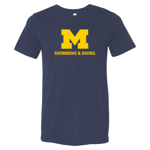 Team 51 - Men/Unisex Bella Canvas Soft Fitted Triblend Short Sleeve T-Shirt -- Navy TriBlend