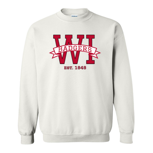 Gildan Heavy Blend Crew Neck Sweatshirt -- White