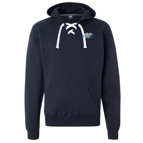 J America Sport Lace Hooded Sweatshirt -- Navy