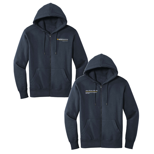 District Perfect Weight Fleece Full-Zip Hoodie -- New Navy