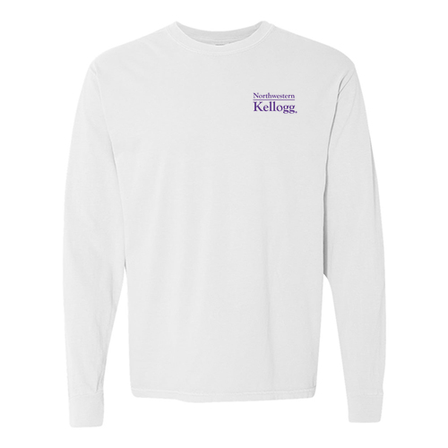 Comfort Colors Ringspun Long Sleeve Tee -- Whistler Banner -- White